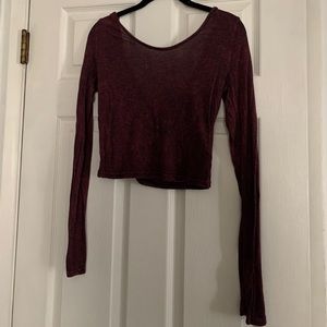 Extra Long Sleeve, Maroon/Purple Layering Top